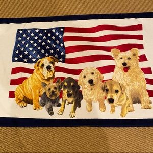 Dogs Patriotic Stars & Stripes Bulldog Beach Towel